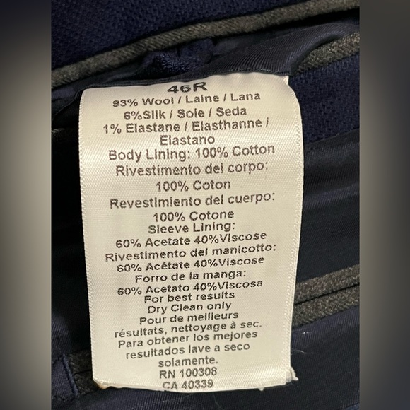 Peter Millar Crown Crafted The Excursionist Navy Flex Blazer Blazer Size 46R - Picture 14 of 15